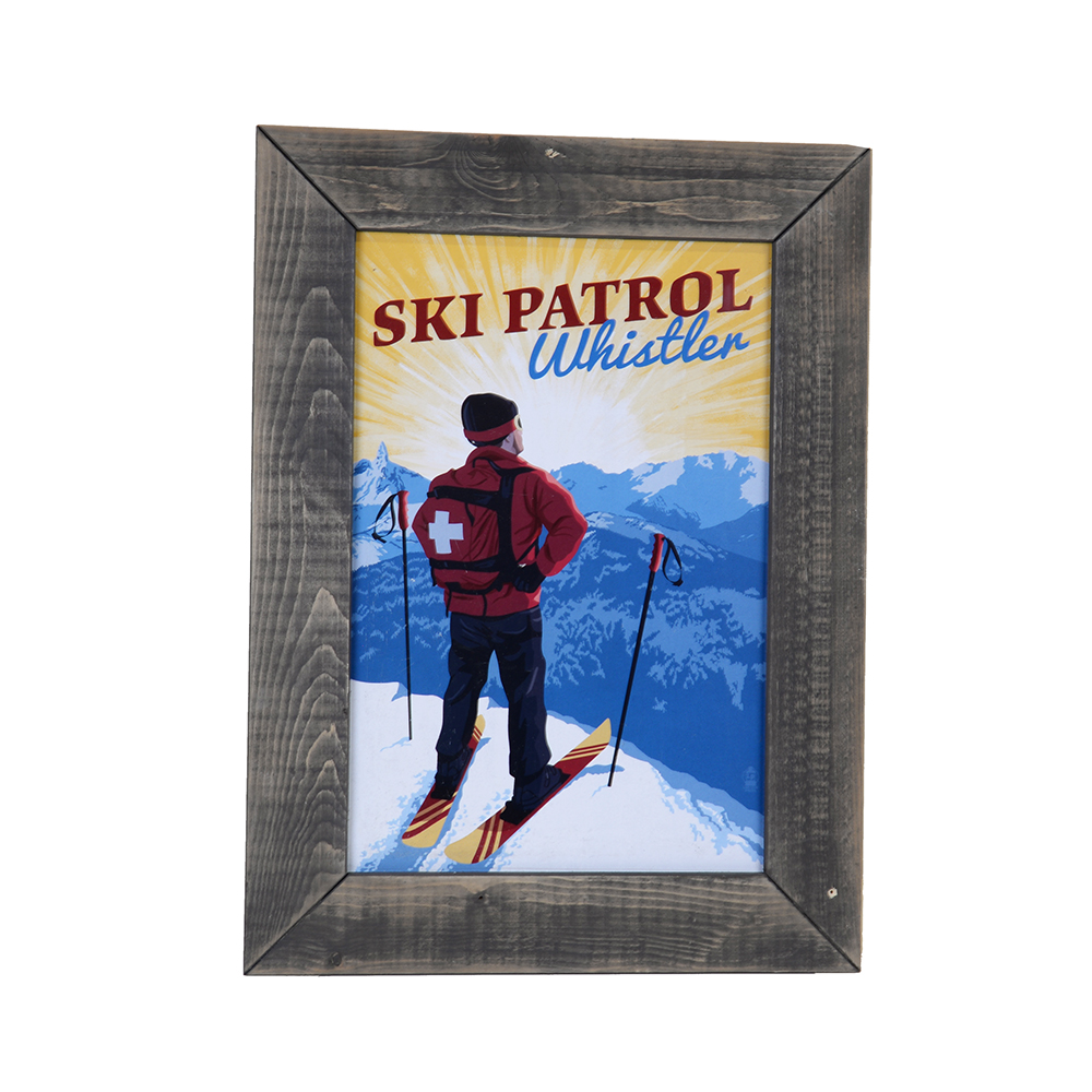 Ski poster (oud) lijst